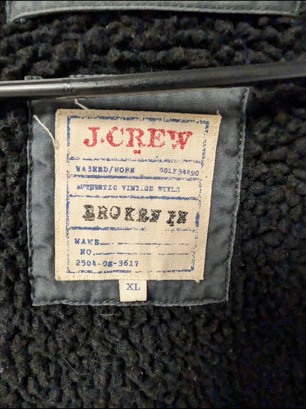 J. Crew Men's Gray Jacket with Black Fleece Lined And Black Fleece Collar